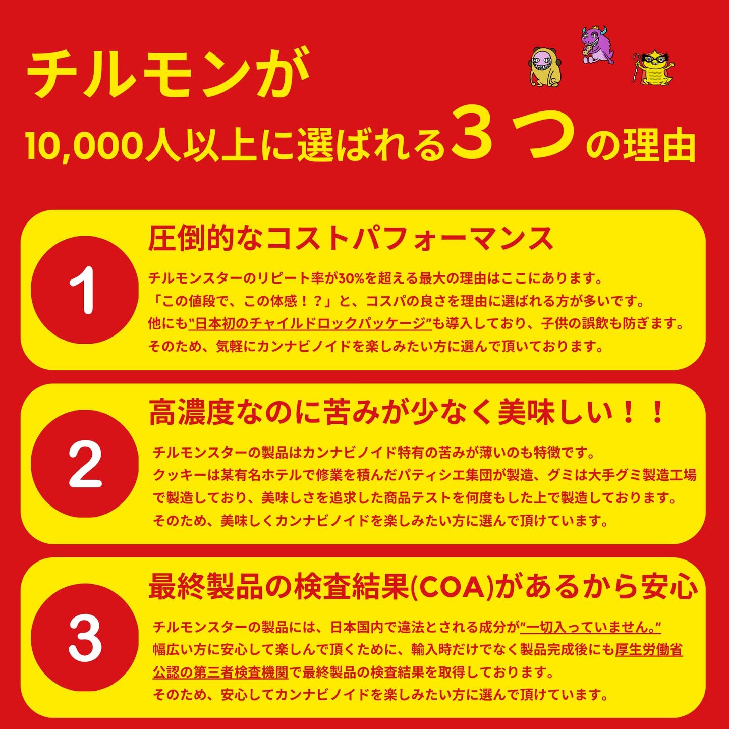 Chill MonsterモンスターグミCBN1000mg(青りんご味)10粒入