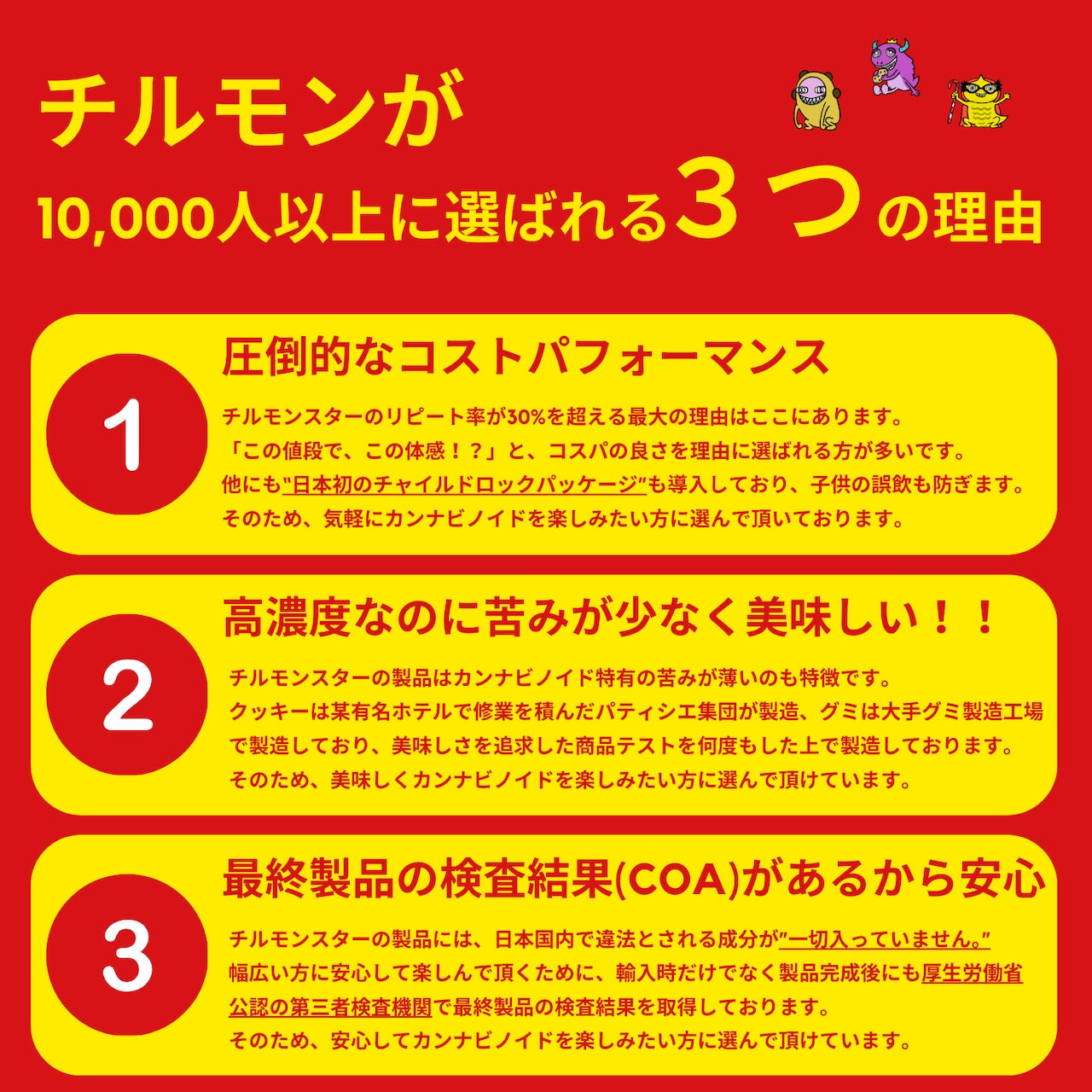 Chil Monsterモンスターグミ
CBN500mg(コ-ラ味) 5粒入