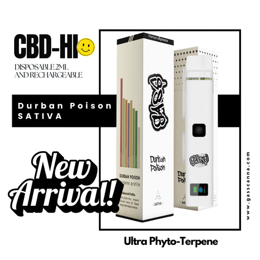 CBD-Hi "Durban Poison" Disposable Vape 2ml【SATIVA】